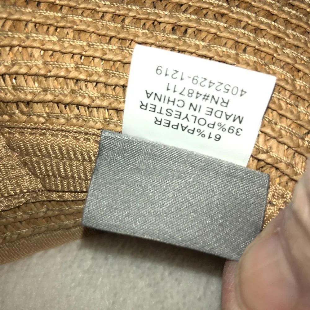 Falls‎ Creek Floppy Straw Hat Beige Tan OSFA